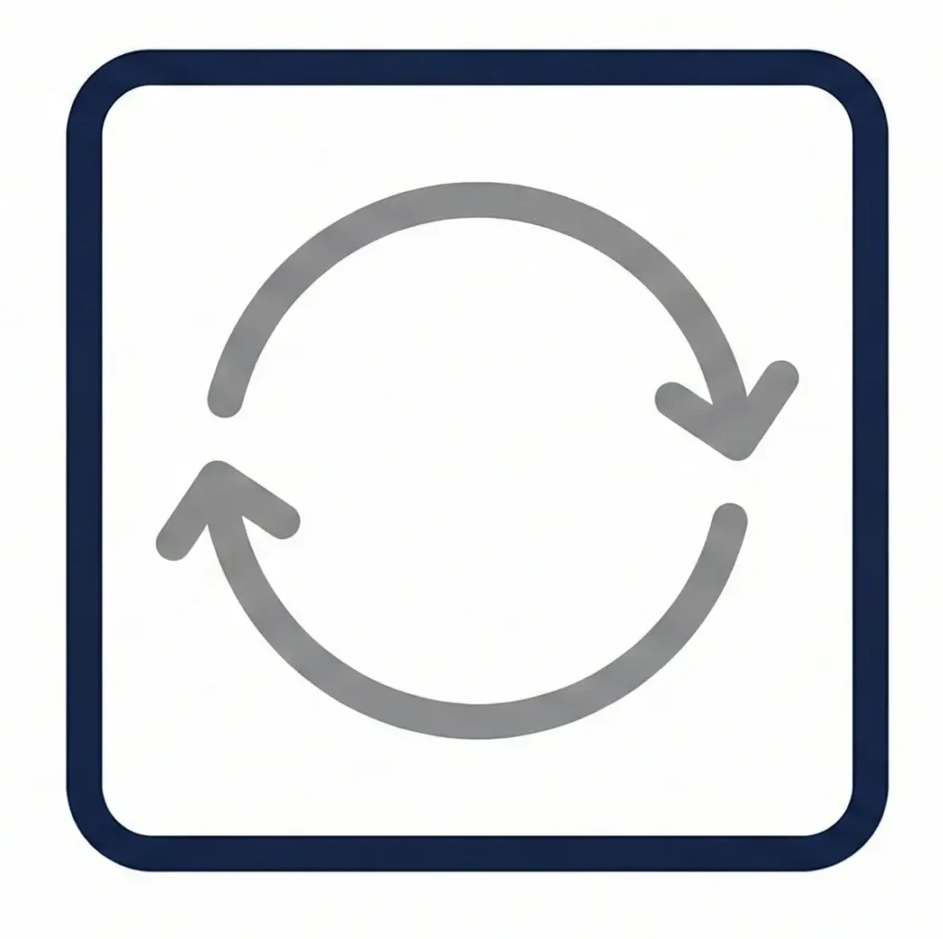 Icon representing whole-space circulation